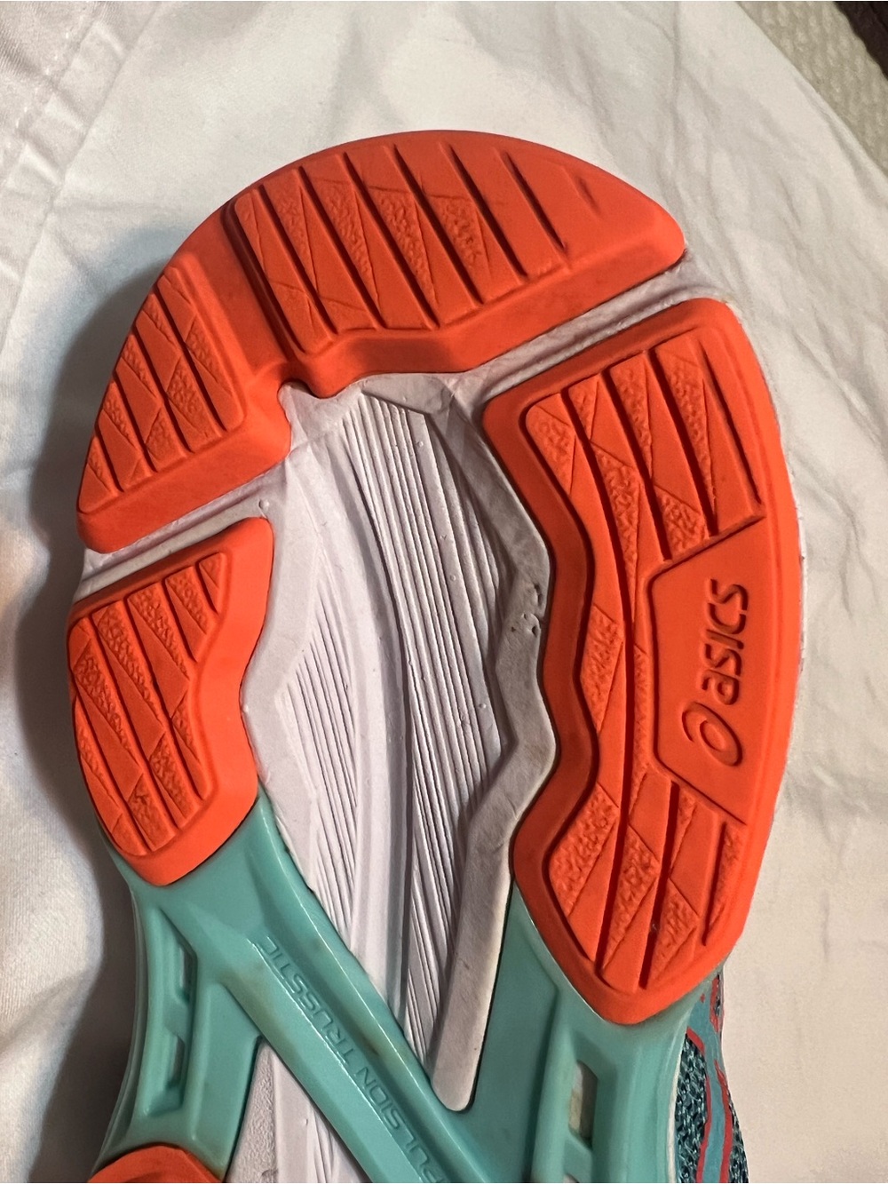 ASICS Blue and Orange Women's Running Sneakers size 8 - Picture 9 of 12